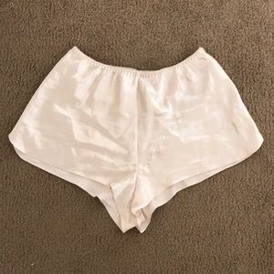 High waisted satin shorts